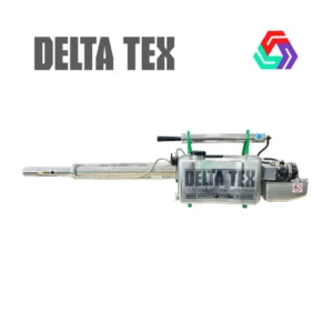 เครื่องพ่นหมอกควัน DELTA TEX สำหรับพ่นกำจัดยุงและฆ่าเชื้อโรค สแตนเลสเงา บนพื้นหลังขาว
